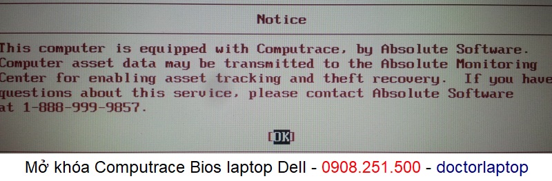 Mở khóa computrace bios laptop dell - 2