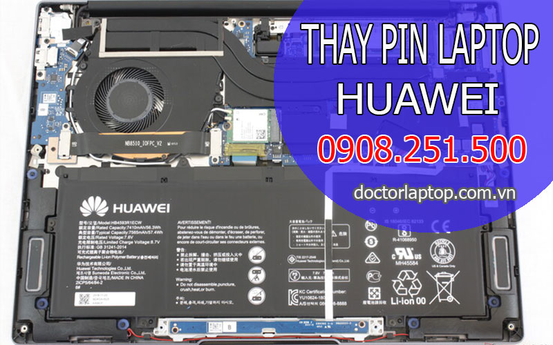 Thay pin laptop huawei - 1