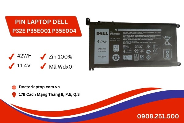Pin laptop dell p32e p35e001 p35e004 - 1
