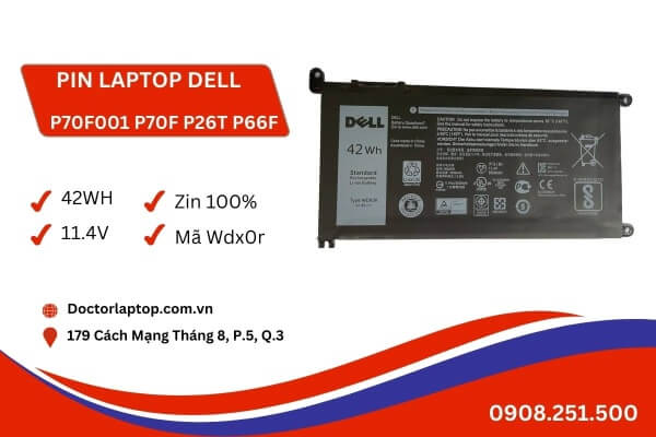 Pin laptop dell p70f001 p70f p26t p66f - 1