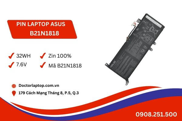 Pin laptop asus b21n1818 - 1