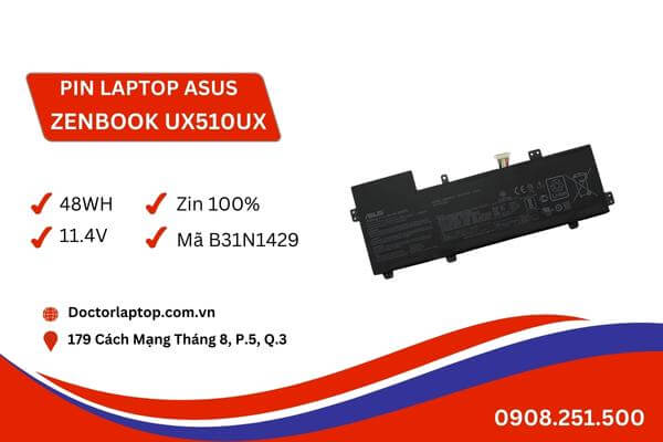 Pin laptop zenbook ux510ux - 1