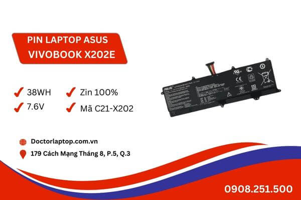 Pin laptop asus vivobook x202e zin - 1