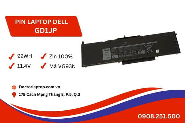Pin laptop dell gd1jp - 1