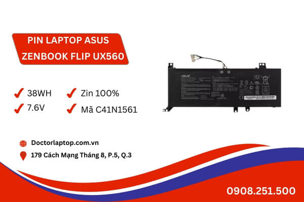 Pin laptop asus zenbook flip ux560 - 1