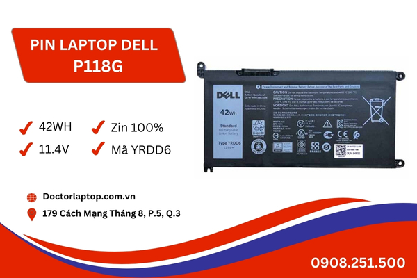 Pin laptop dell p118g - 1