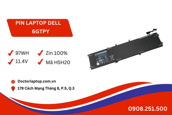 Pin laptop dell 6gtpy - 1