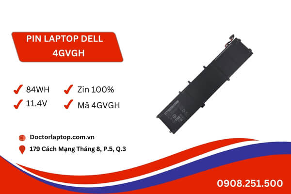Pin laptop dell 4gvgh - 1