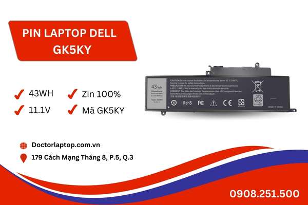 Pin laptop dell gk5ky - 1