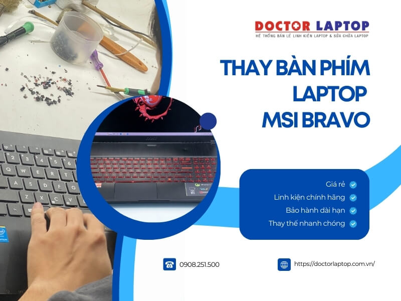 Bàn phím laptop msi bravo - 3