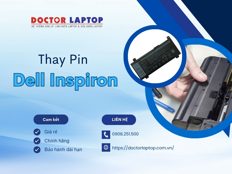 Pin laptop dell inspiron - 3