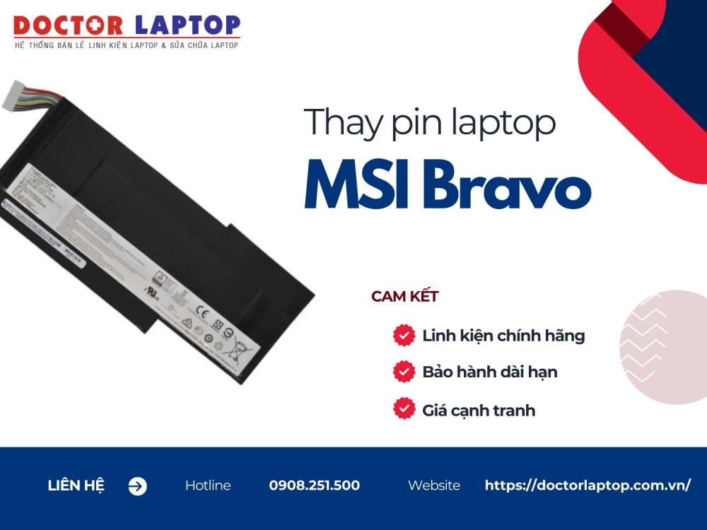 Pin laptop msi bravo - 3