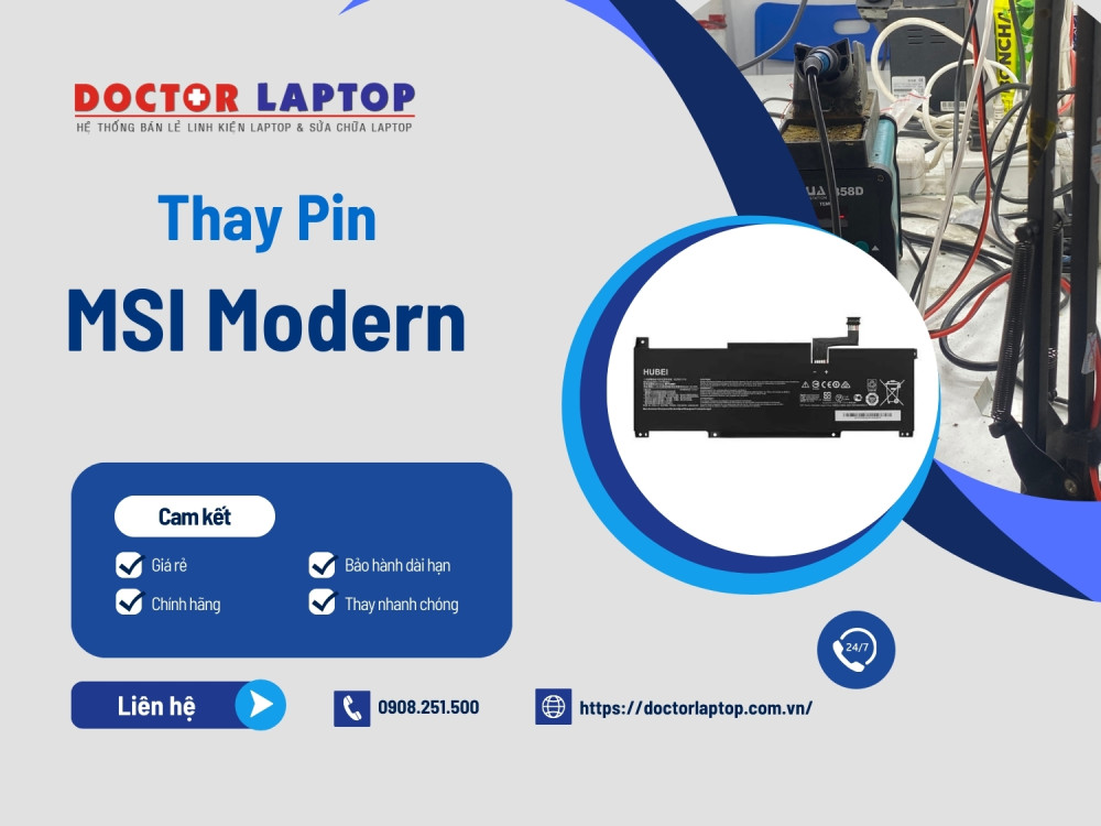 Pin laptop msi modern - 3