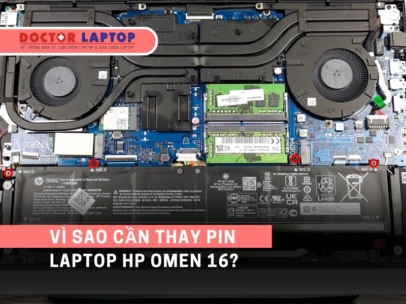 Pin laptop hp omen 16 - 1