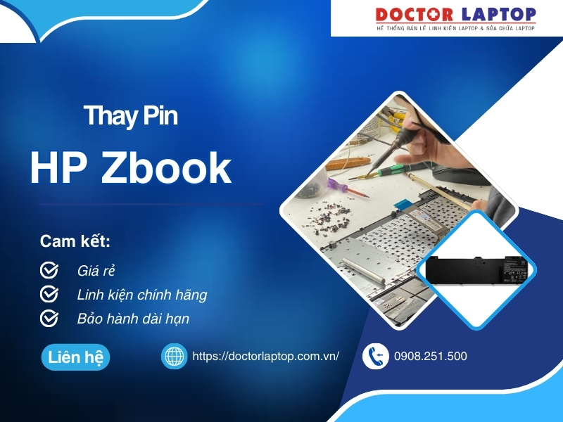 Pin laptop hp zbook - 3