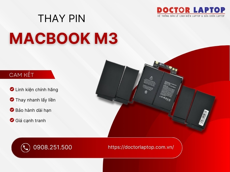 Pin macbook m3 - 3