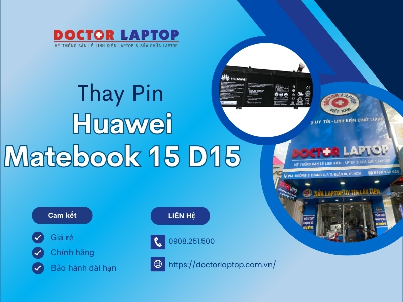 Pin huawei matebook 15 d15 - 3