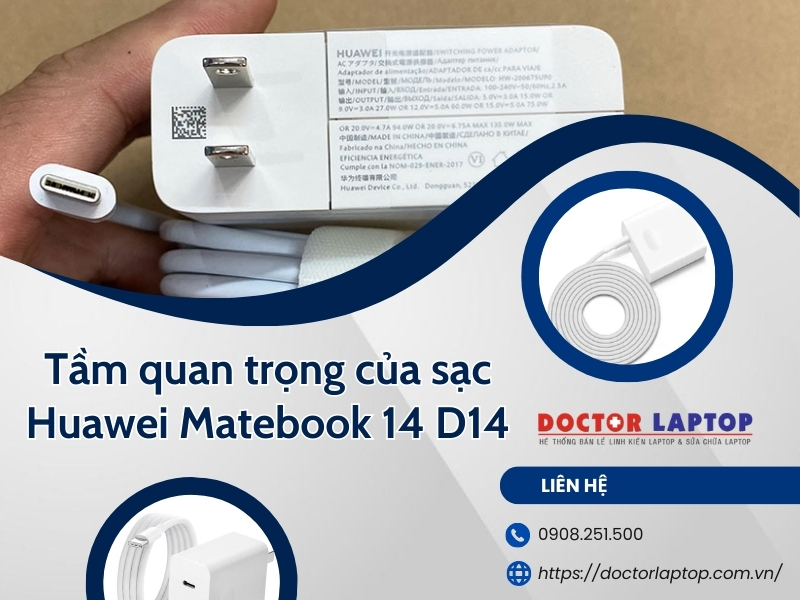 Sạc huawei matebook 14 d14 - 2