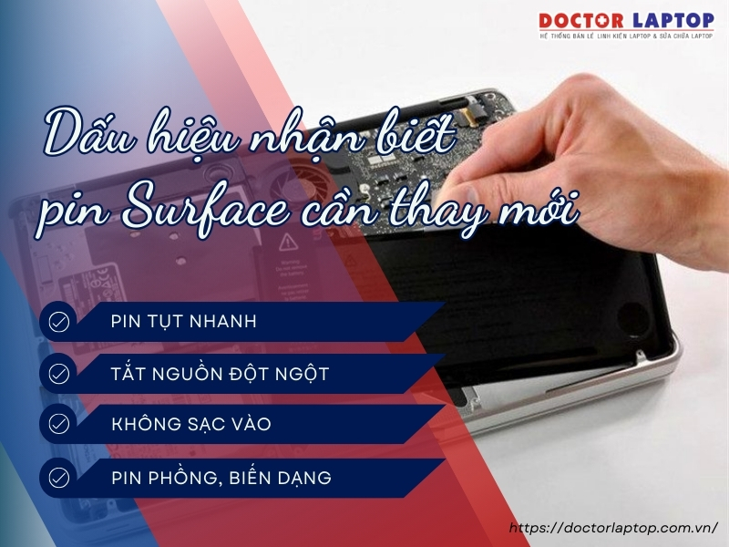 Thay pin surface chính hãng - 8
