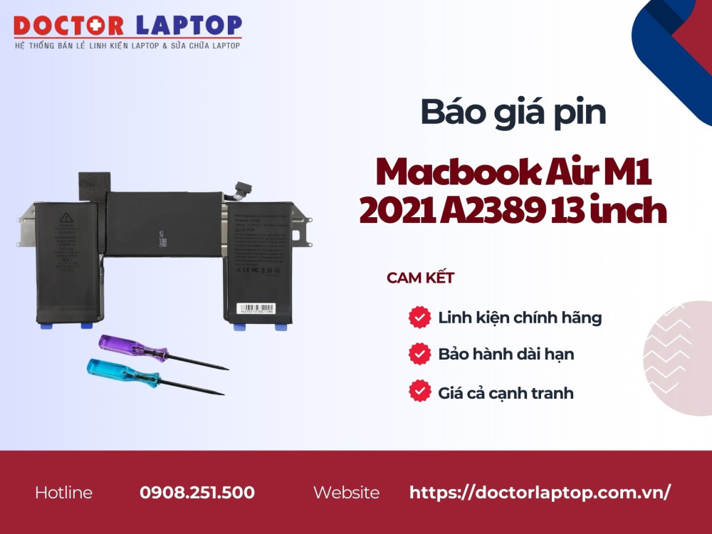 Pin macbook air m1 2021 13 inch a2389 - 3