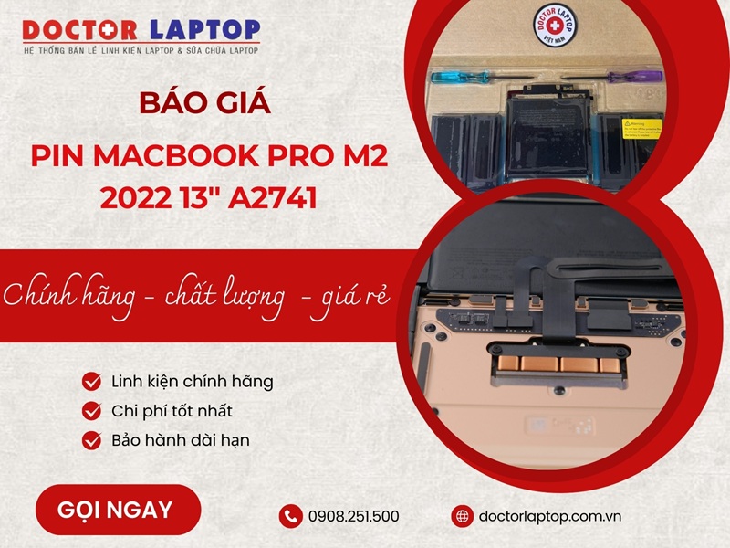 Pin macbook pro m2 2022 13 inch a2741 - 2
