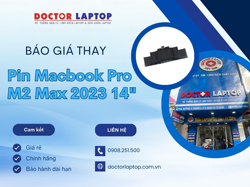 Pin macbook pro m2 max 2023 14 inch - 3