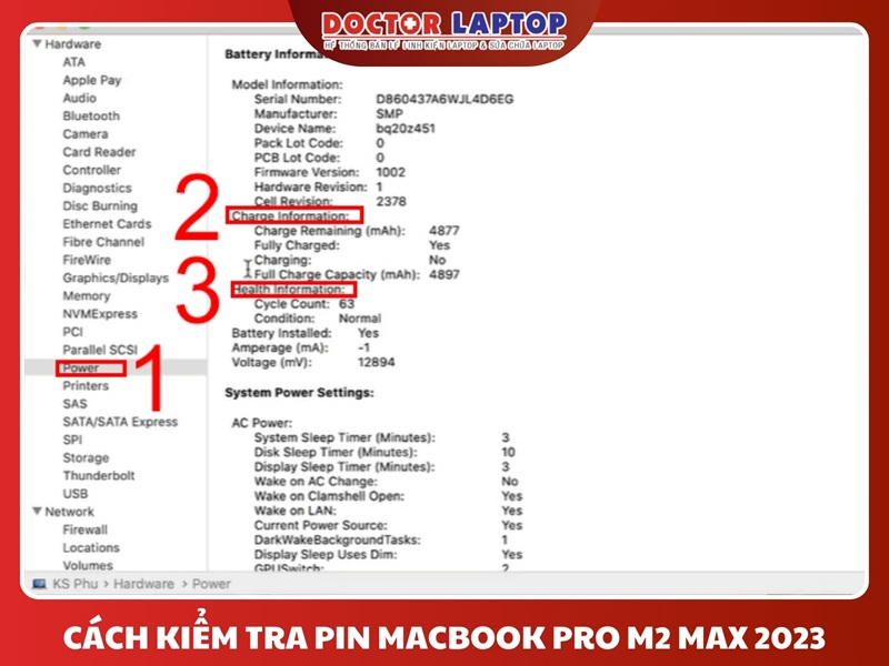 Pin macbook pro m2 max 2023 14 inch - 10