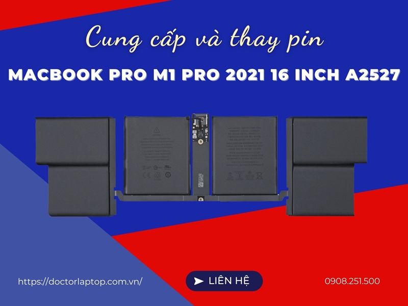 Pin macbook pro m1 pro 2021 16 inch a2527 - 1