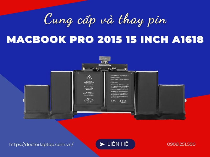 Pin macbook pro 2015 15 inch a1618 - 1