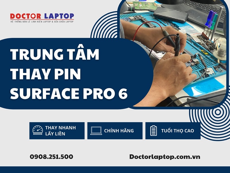 Thay pin surface pro 6 - 6