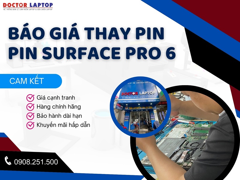 Thay pin surface pro 6 - 4