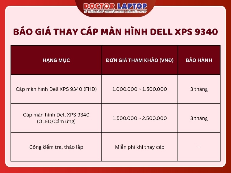 Cáp màn hình dell xps 9340 - 3