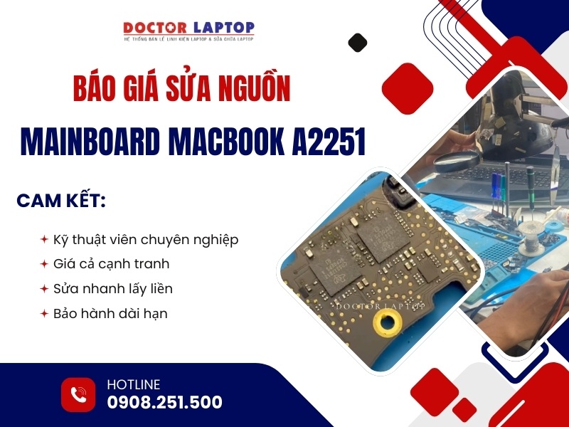 Sửa nguồn trên mainboard macbook a2251 - 4