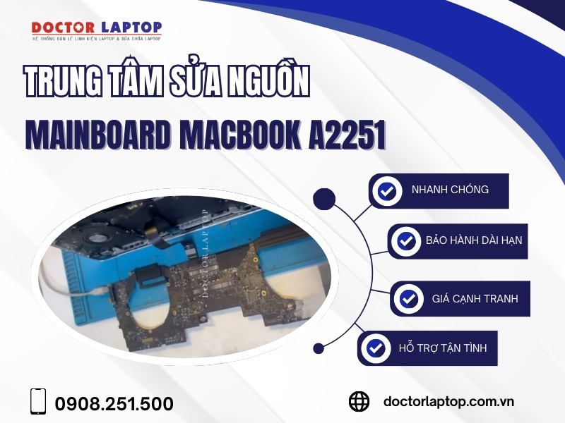 Sửa nguồn trên mainboard macbook a2251 - 5