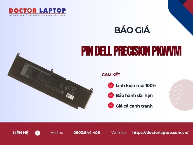 Pin laptop dell precision 7550 7560 7750 7760 - pkwvm - 3