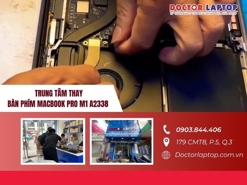 Bàn phím macbook pro m1 a2338 - 5