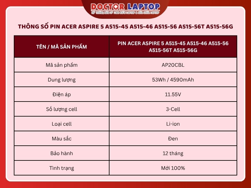 Pin acer aspire 5 a515-45 a515-46 a515-56 a515-56t a515-56g - 1