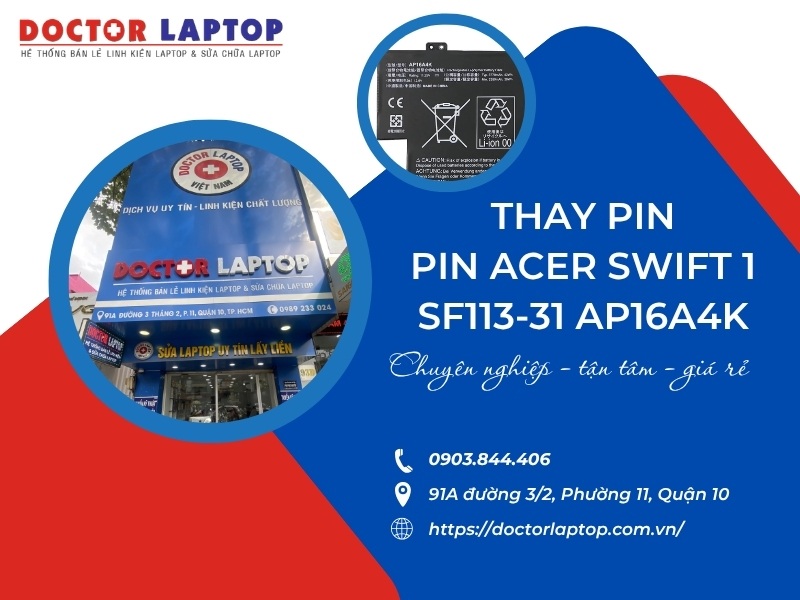 Pin acer swift 1 sf113-31 ap16a4k - 4