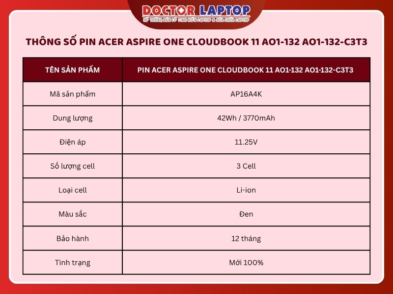 Pin acer aspire one cloudbook 11 ao1-132 ao1-132-c3t3 - 1