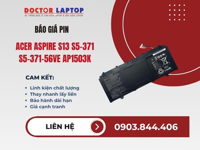 Pin acer aspire s13 s5-371 s5-371-56ve ap1503k - 3