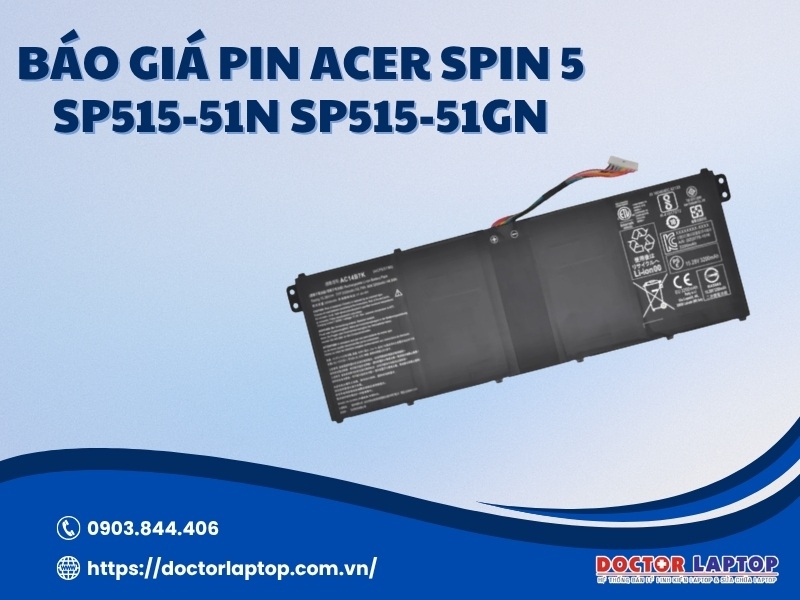 Pin acer spin 5 sp515-51n sp515-51gn - 3