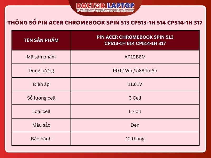 Pin acer chromebook spin 513 cp513-1h 514 cp514-1h 317 - 1
