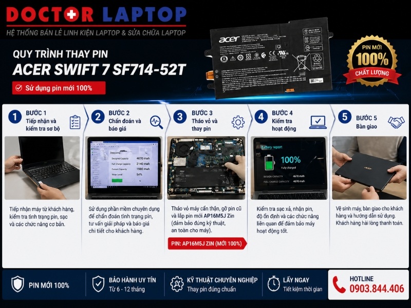 Pin acer swift 7 sf714-52t ap16m5j - 5