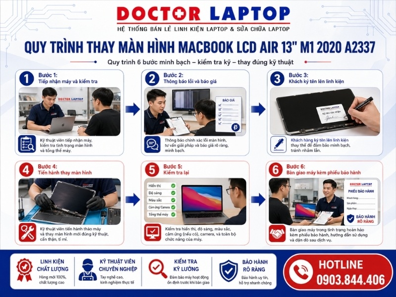 Màn hình macbook lcd a2337 air 13 m1 2020 - 6