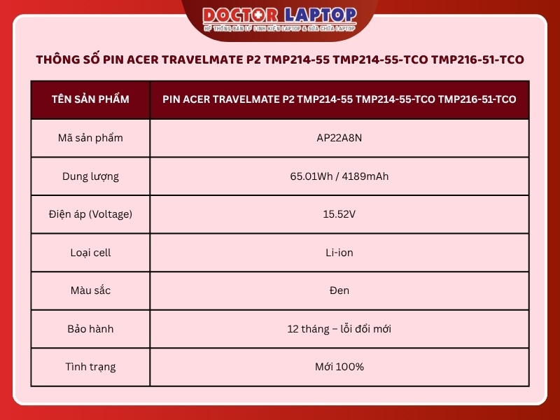 Pin acer travelmate p2 tmp214-55 tmp214-55-tco tmp216-51-tco - 1