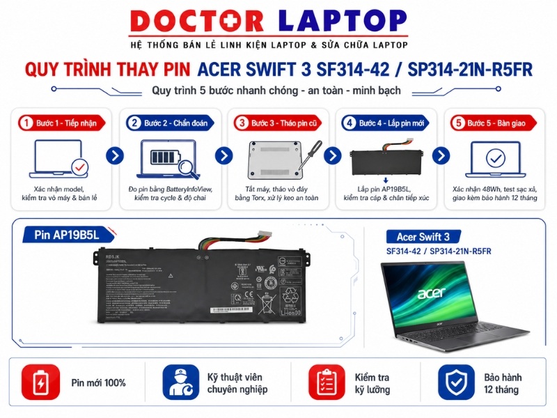 Pin laptop acer swift 3 sf314-42 sp314-21n-r5fr - 4