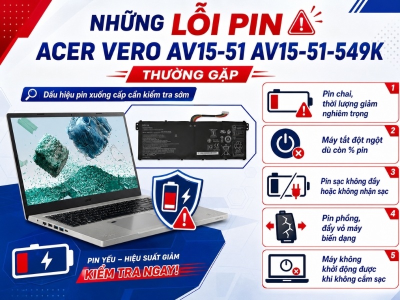 Pin laptop acer vero av15-51 av15-51-549k - 2