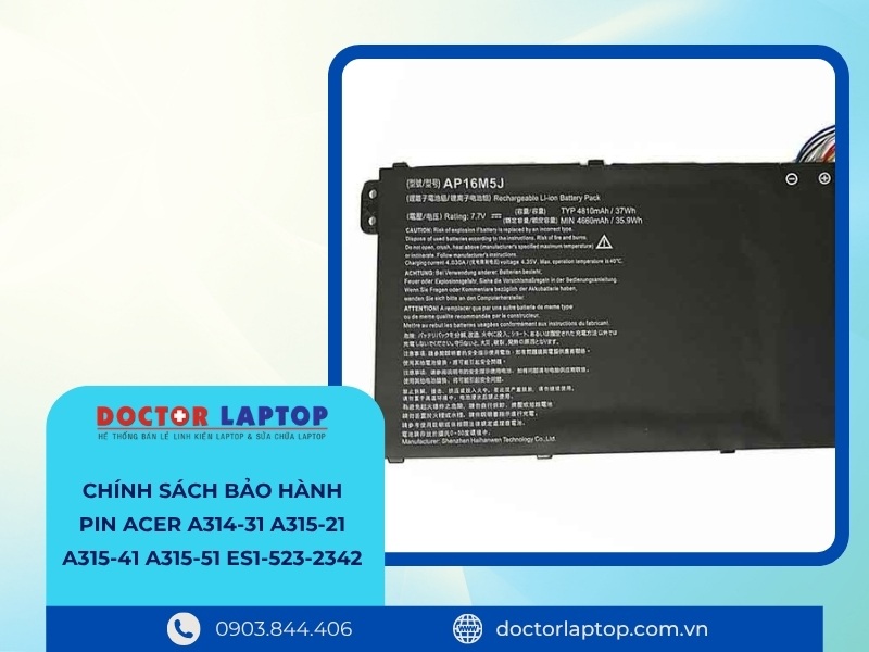Pin laptop acer a314-31 a315-21 a315-41 a315-51 es1-523-2342 ap16m5j - 5