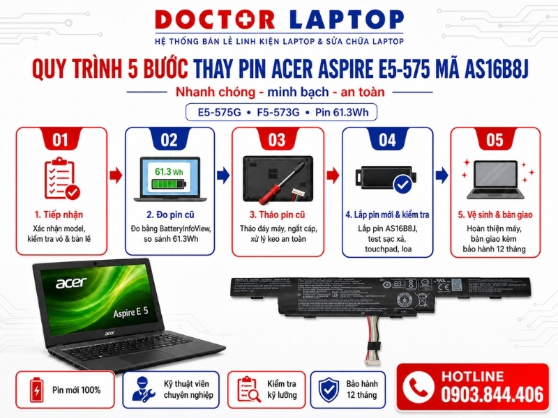 Pin laptop acer aspire e5-575g e5-575-33bm e5-575g-53vg e5-575g-549d e5-575g-75md e5-575g-5341 as16b8j - 4
