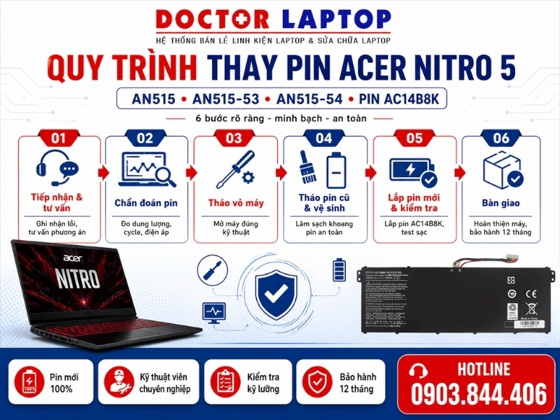 Pin laptop acer nitro 5 an515 an515-53 an515-54 ac14b8k - 4